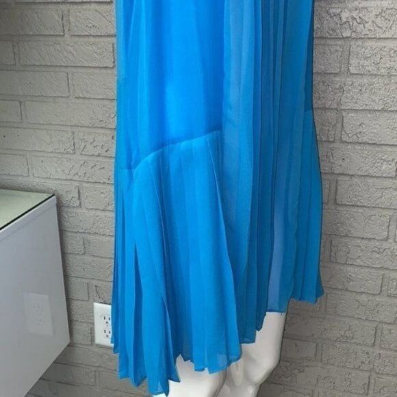 Anthropologie Aryn K Women Drop Waist Pleated Tank Halter Dress Size M - Picture 8 of 13